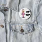 Echte Mannen Dragen Roze Grappige Dikke Man Ballet Ronde Button 5,7 Cm (In situ)