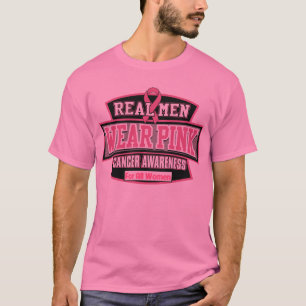 Echte mannen dragen roze voor alle vrouwen - borst t-shirt