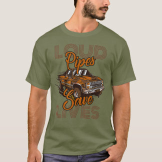 Echte Mannen drijven Diesel Loud-buizen sparen lif T-shirt