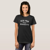 Echte Mannen Drink Burnett's Alcohol Vodka Party T-shirt (Voorkant volledig)