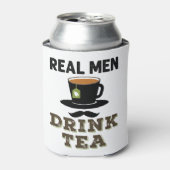 Echte Mannen Drink Tea Cool Tea Drinker Lover Blikjeskoeler (Blikje Voorkant)