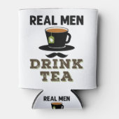Echte Mannen Drink Tea Cool Tea Drinker Lover Blikjeskoeler (Voorkant)