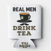 Echte Mannen Drink Tea Cool Tea Drinker Lover Blikjeskoeler (Achterkant)