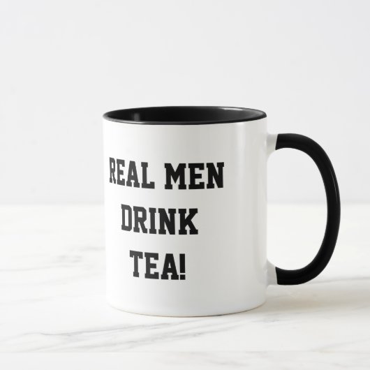 Echte Mannen Drink Tea Mok (Rechts)