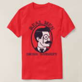 Echte mannen drink whiskey t-shirt (Design voorkant)