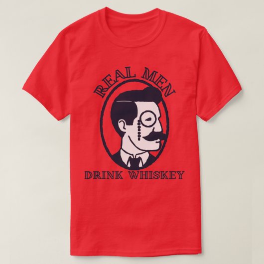 Echte mannen drink whiskey t-shirt (Design voorkant)