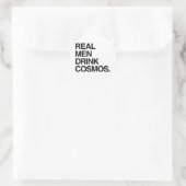 ECHTE MANNEN DRINKEN COSMOS RONDE STICKER (Tas)