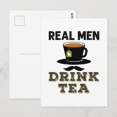 Echte Mannen Drinken Thee Cool Thee Drinker Liefhe Briefkaart (Voorkant / Achterkant)
