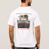 Echte Mannen drive pigs! T-shirt (Achterkant)