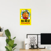 echte Mannen Eat Ramen T-Shirt Poster (Thuiskantoor)