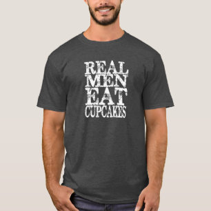 Echte Mannen eet cupcakes T-shirt