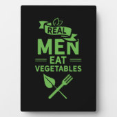Echte Mannen — Eet groenten Fotoplaat (voorkant)