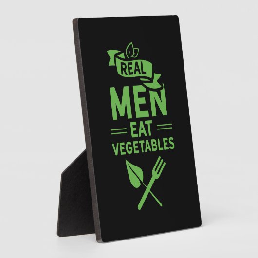 Echte Mannen — Eet groenten Fotoplaat (Zijkant)