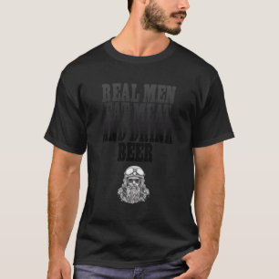 Echte Mannen Eet Vlees Anti Vegan T-shirt