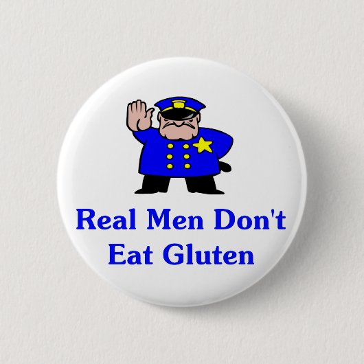 Echte Mannen eten geen luten Ronde Button 5,7 Cm (Voorkant)