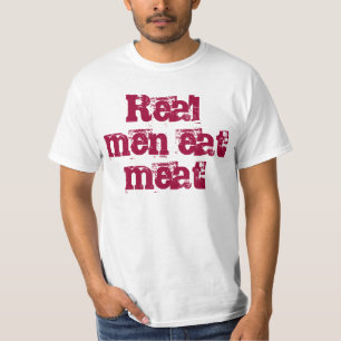 Echte mannen eten vlees t-shirt