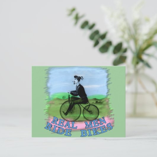 Echte Mannen - fietsproducten Briefkaart (Staand voorkant)