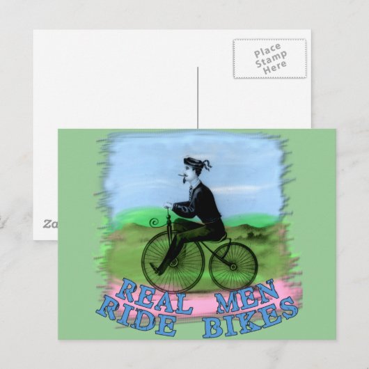 Echte Mannen - fietsproducten Briefkaart (Voorkant / Achterkant)