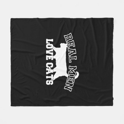 Echte Mannen Fleece Deken (Voorkant (Horizontaal))