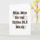 Echte Mannen gaan het extra 26,2 kilometer Wenskaa Kaart (Gele Bloem)