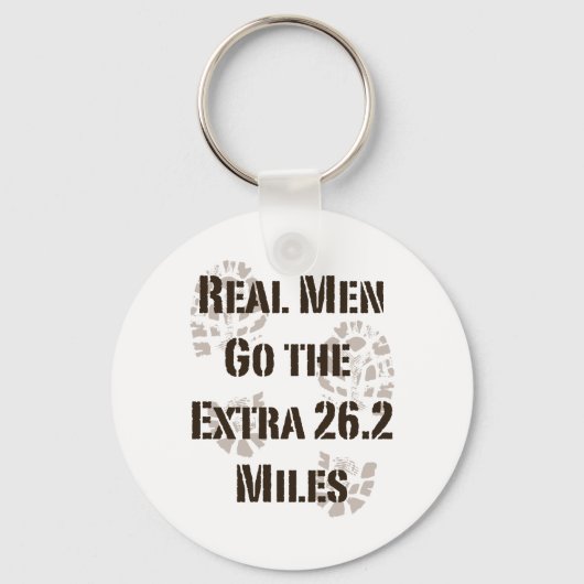 Echte Mannen gaan het extra Sleutelhanger van 26.2 (Voorkant)