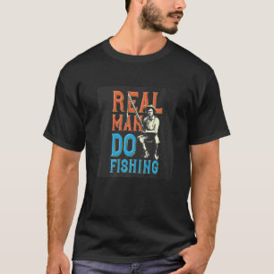 Echte Mannen Gaan Vissen Vis Motief Vissen  Pre T-shirt