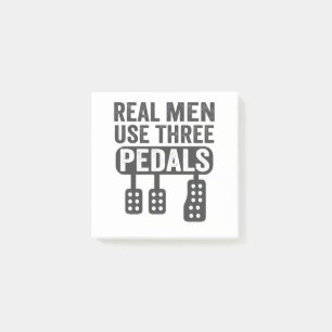 Echte Mannen Gebruik Drie Pedalen Grappig Handleid Post-it® Notes