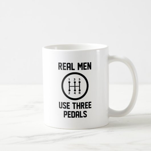Echte Mannen Gebruik drie pedalen Koffiemok (Rechts)