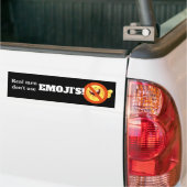 Echte Mannen gebruiken geen emoji Bumpersticker (Op Truck)