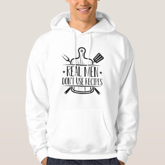 Echte Mannen gebruiken geen Ontvangers Hoodie (Voorkant)