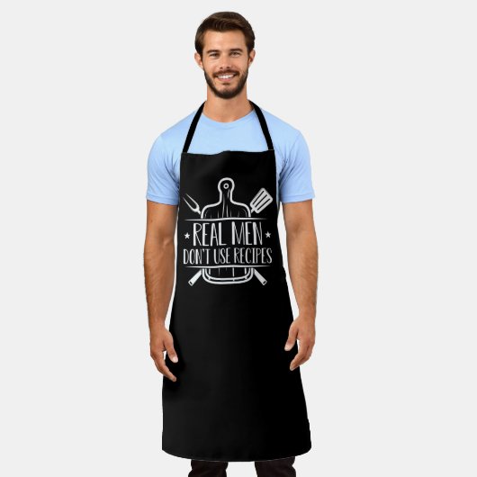 Echte Mannen gebruiken geen Ontvangers Schort (Gedragen)