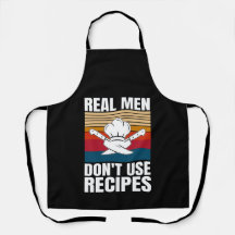Echte Mannen gebruiken geen recepten - Grappig kok