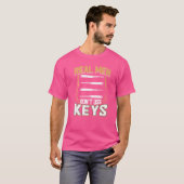 Echte Mannen gebruiken geen sleutels Lock Picking T-shirt (Voorkant volledig)