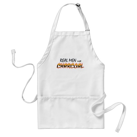 Echte Mannen gebruiken Koolstof BBQ Apron Standaard Schort (Voorkant)