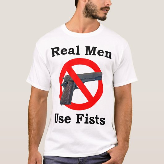 Echte Mannen gebruiken lijsten T-shirt (Voorkant)