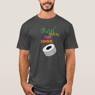 Echte Mannen gooien hun brok naar het Shirt. T-shirt