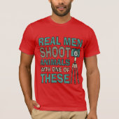 Echte Mannen grappige fotograaf T-shirt (Voorkant)