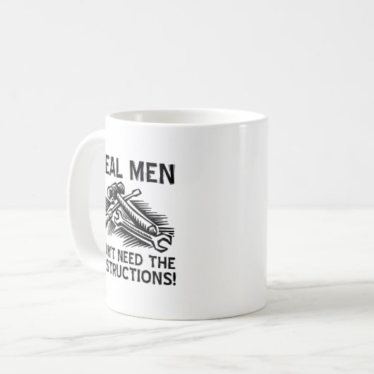 Echte Mannen Grappige Mok (Voorkant links)