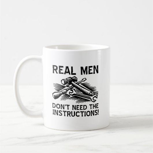 Echte Mannen Grappige Mok (Links)
