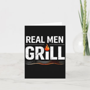 Echte Mannen Grill Bbq King Vaderdag Cookout Kaart
