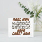 Echte Mannen hebben Chest Hair! Briefkaart (Staand voorkant)