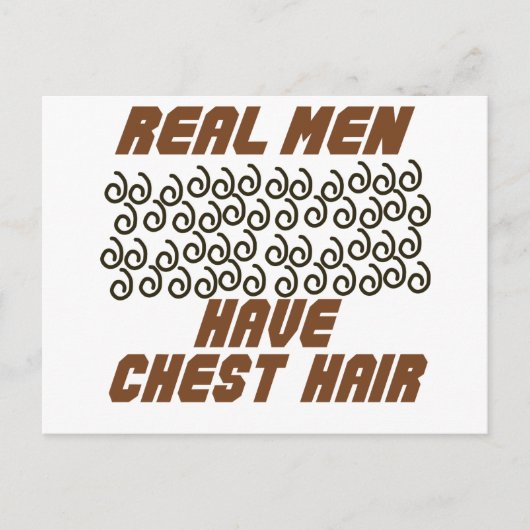 Echte Mannen hebben Chest Hair! Briefkaart (Voorkant)