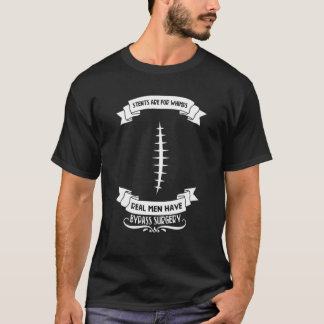Echte Mannen hebben een bypassoperatie-stents voor T-shirt