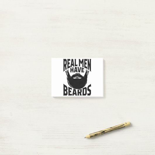 Echte Mannen hebben Man op basis van een debetrent Post-it® Notes (Op bureau)