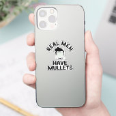 Echte Mannen hebben Mullets, grappige kapsel stijl Sticker (Telefoon)