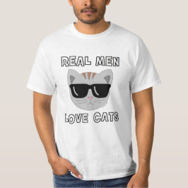 ECHTE MANNEN HEBBEN VAN KATTEN LIEF T-Shirt voor h