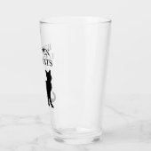 Echte mannen houden van grappig kat silhouet ontwe glas (Links)