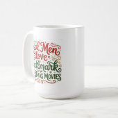 Echte mannen houden van Hallmark Kerstfilms Mok (Voorkant links)