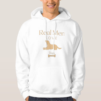 Echte Mannen houden van honden hoodie