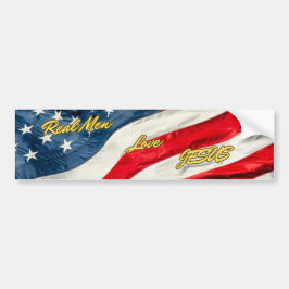 Echte mannen houden van Jesus Bumpersticker